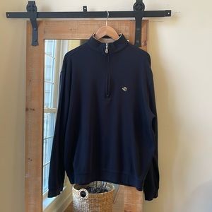Straight Down Quarter Zip Pima Cotton Pullover Size M